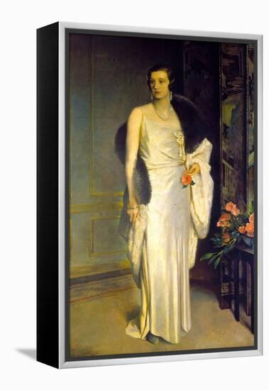 Portrait of Loelia, Duchess of Westminster, Now Lady Lindsay-Glyn Warren Philpot-Framed Premier Image Canvas