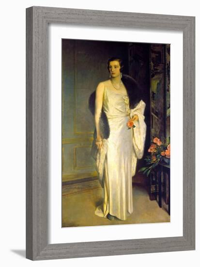 Portrait of Loelia, Duchess of Westminster, Now Lady Lindsay-Glyn Warren Philpot-Framed Giclee Print