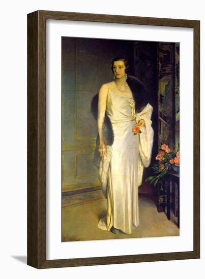 Portrait of Loelia, Duchess of Westminster, Now Lady Lindsay-Glyn Warren Philpot-Framed Giclee Print