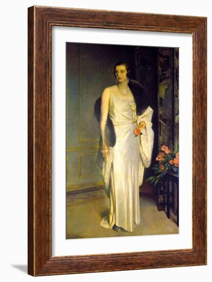 Portrait of Loelia, Duchess of Westminster, Now Lady Lindsay-Glyn Warren Philpot-Framed Giclee Print