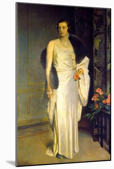 Portrait of Loelia, Duchess of Westminster, Now Lady Lindsay-Glyn Warren Philpot-Mounted Giclee Print