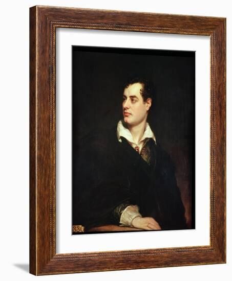 Portrait of Lord Byron-Thomas Phillips-Framed Giclee Print