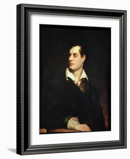 Portrait of Lord Byron-Thomas Phillips-Framed Giclee Print