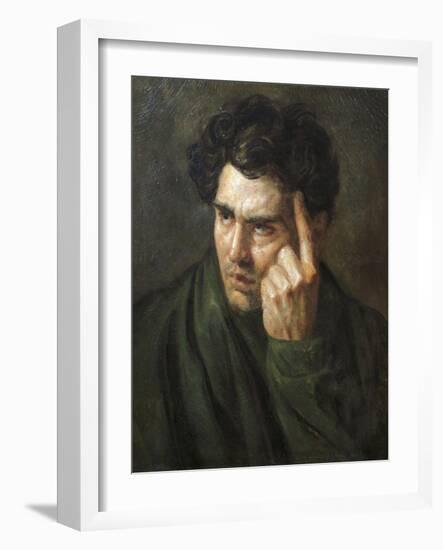 Portrait of Lord Byron-Théodore Géricault-Framed Giclee Print