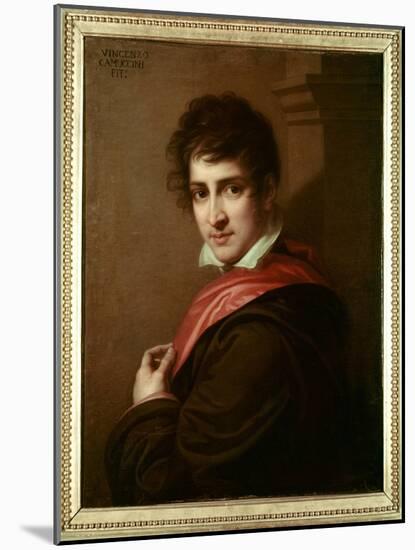 Portrait of Lord George Byron (oil on canvas)-Vincenzo Camuccini-Mounted Giclee Print