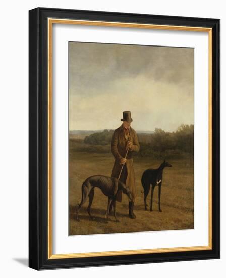 Portrait of Lord Rivers with Two Greyhounds, c.1825-Jacques Laurent Agasse-Framed Giclee Print