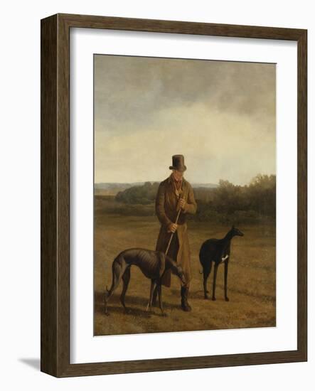 Portrait of Lord Rivers with Two Greyhounds, C.1825-Jacques-Laurent Agasse-Framed Giclee Print