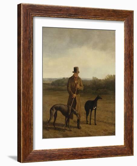 Portrait of Lord Rivers with Two Greyhounds, C.1825-Jacques-Laurent Agasse-Framed Giclee Print