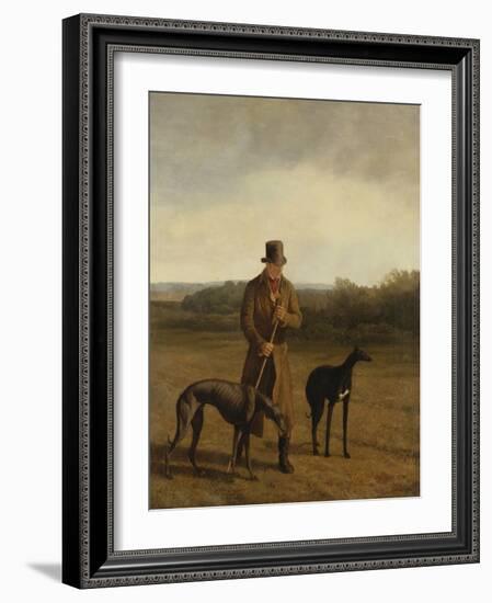 Portrait of Lord Rivers with Two Greyhounds, C.1825-Jacques-Laurent Agasse-Framed Giclee Print