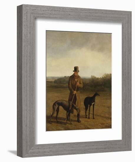 Portrait of Lord Rivers with Two Greyhounds, C.1825-Jacques-Laurent Agasse-Framed Giclee Print