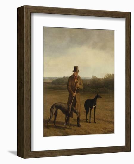 Portrait of Lord Rivers with Two Greyhounds, C.1825-Jacques-Laurent Agasse-Framed Giclee Print