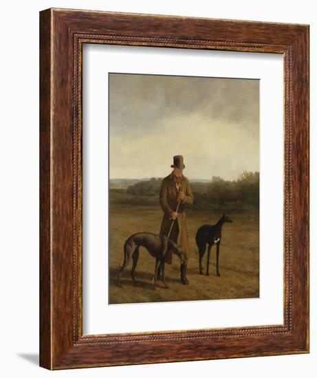 Portrait of Lord Rivers with Two Greyhounds, C.1825-Jacques-Laurent Agasse-Framed Giclee Print