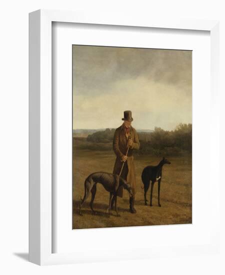 Portrait of Lord Rivers with Two Greyhounds, C.1825-Jacques-Laurent Agasse-Framed Giclee Print