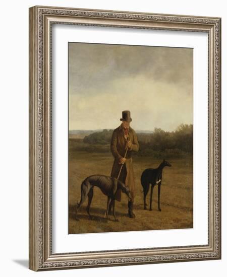 Portrait of Lord Rivers with Two Greyhounds, c.1825-Jacques Laurent Agasse-Framed Giclee Print