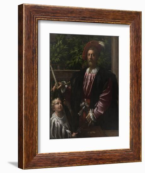 Portrait of Lorenzo Cybo, 1523-Parmigianino-Framed Giclee Print