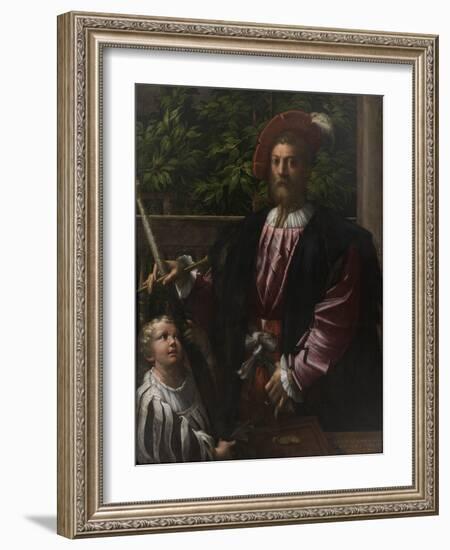 Portrait of Lorenzo Cybo, 1523-Parmigianino-Framed Giclee Print