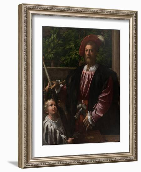 Portrait of Lorenzo Cybo Malaspina (1500-154), 1523-Parmigianino-Framed Giclee Print