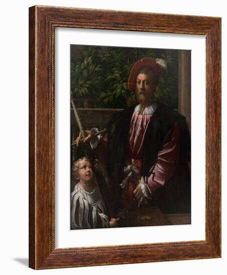 Portrait of Lorenzo Cybo Malaspina (1500-154), 1523-Parmigianino-Framed Giclee Print