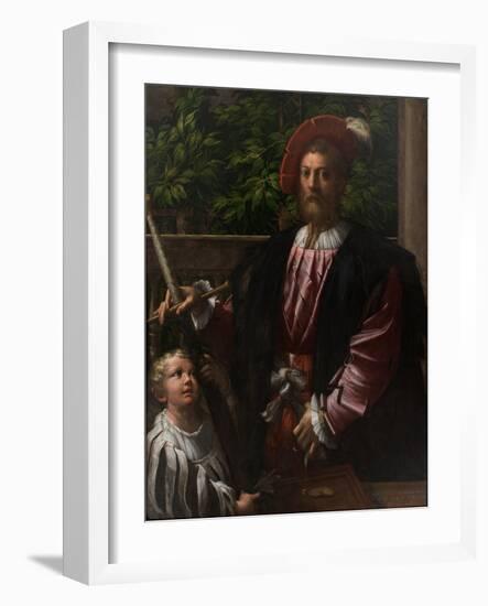 Portrait of Lorenzo Cybo Malaspina (1500-154), 1523-Parmigianino-Framed Giclee Print