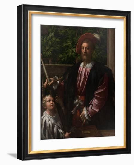 Portrait of Lorenzo Cybo Malaspina (1500-154), 1523-Parmigianino-Framed Giclee Print