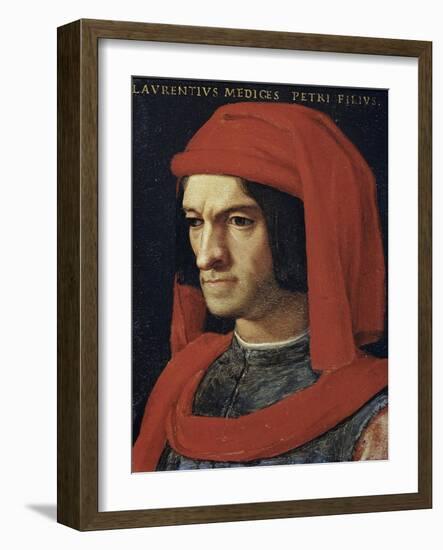 Portrait of Lorenzo the Magnificent-Agnolo Bronzino-Framed Giclee Print