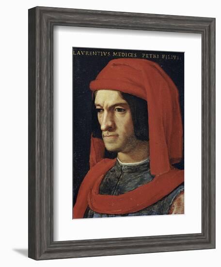 Portrait of Lorenzo the Magnificent-Agnolo Bronzino-Framed Giclee Print