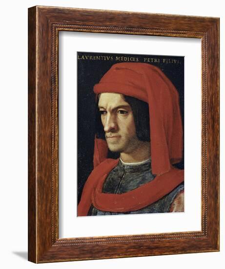 Portrait of Lorenzo the Magnificent-Agnolo Bronzino-Framed Giclee Print