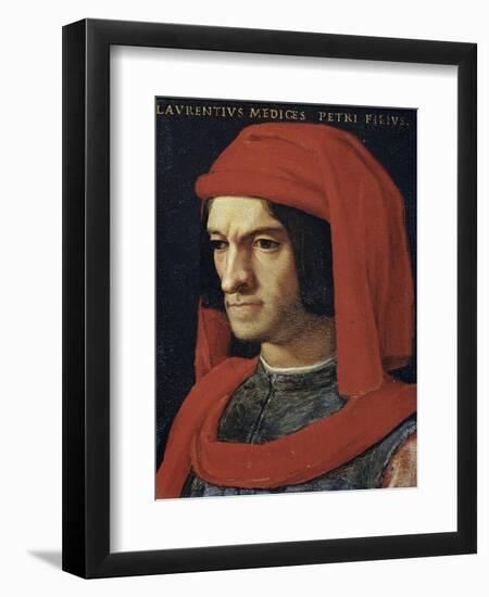 Portrait of Lorenzo the Magnificent-Agnolo Bronzino-Framed Giclee Print