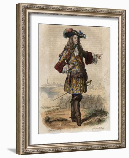 Portrait of Louis de Bourbon, Prince of Conde (1621-1686), French general, known as le Grand Conde-French School-Framed Giclee Print