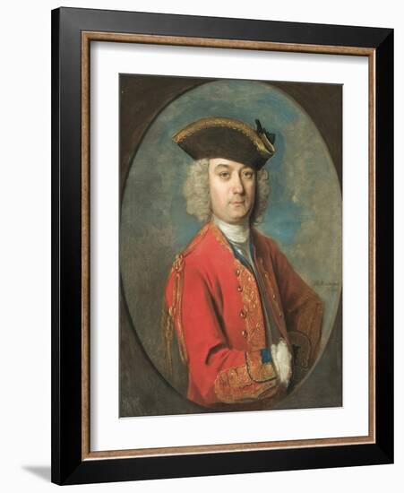Portrait of Louis De Jean-Philippe Mercier-Framed Giclee Print