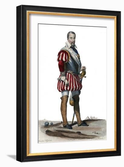 Portrait of Louis Des Balbes de Berton de Crillon, French soldier called the man without fear-French School-Framed Giclee Print