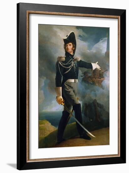 Portrait of Louis Du Vergier, 1819 (Oil on Canvas)-Baron Pierre-Narcisse Guerin-Framed Giclee Print