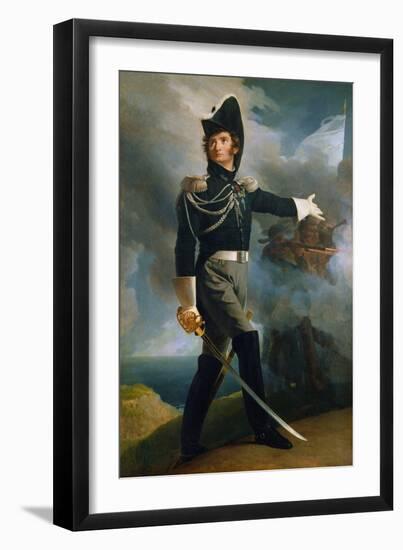 Portrait of Louis Du Vergier, 1819 (Oil on Canvas)-Baron Pierre-Narcisse Guerin-Framed Giclee Print