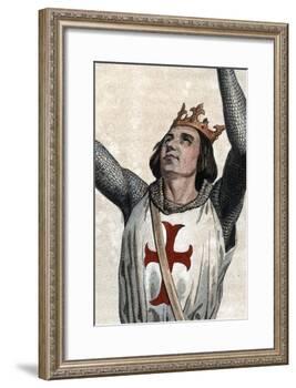 Portrait of Louis IX of France (Saint Louis) (1214-1270), King of France-French School-Framed Giclee Print
