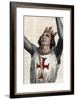 Portrait of Louis IX of France (Saint Louis) (1214-1270), King of France-French School-Framed Giclee Print