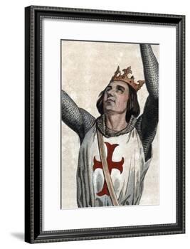 Portrait of Louis IX of France (Saint Louis) (1214-1270), King of France-French School-Framed Giclee Print