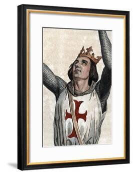 Portrait of Louis IX of France (Saint Louis) (1214-1270), King of France-French School-Framed Giclee Print