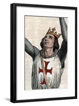 Portrait of Louis IX of France (Saint Louis) (1214-1270), King of France-French School-Framed Giclee Print