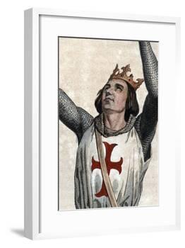 Portrait of Louis IX of France (Saint Louis) (1214-1270), King of France-French School-Framed Giclee Print