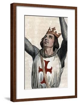 Portrait of Louis IX of France (Saint Louis) (1214-1270), King of France-French School-Framed Giclee Print