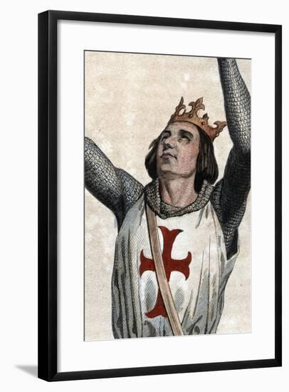 Portrait of Louis IX of France (Saint Louis) (1214-1270), King of France-French School-Framed Giclee Print