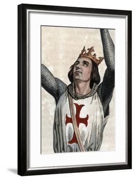 Portrait of Louis IX of France (Saint Louis) (1214-1270), King of France-French School-Framed Giclee Print
