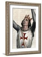 Portrait of Louis IX of France (Saint Louis) (1214-1270), King of France-French School-Framed Giclee Print