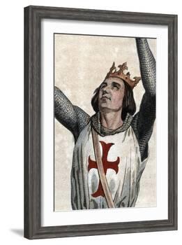 Portrait of Louis IX of France (Saint Louis) (1214-1270), King of France-French School-Framed Giclee Print