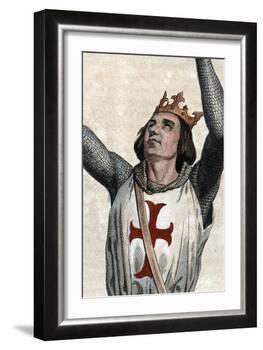 Portrait of Louis IX of France (Saint Louis) (1214-1270), King of France-French School-Framed Giclee Print