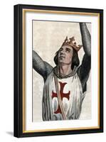 Portrait of Louis IX of France (Saint Louis) (1214-1270), King of France-French School-Framed Giclee Print