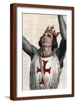 Portrait of Louis IX of France (Saint Louis) (1214-1270), King of France-French School-Framed Giclee Print