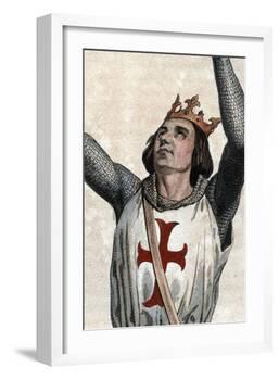 Portrait of Louis IX of France (Saint Louis) (1214-1270), King of France-French School-Framed Giclee Print
