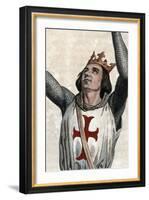 Portrait of Louis IX of France (Saint Louis) (1214-1270), King of France-French School-Framed Giclee Print