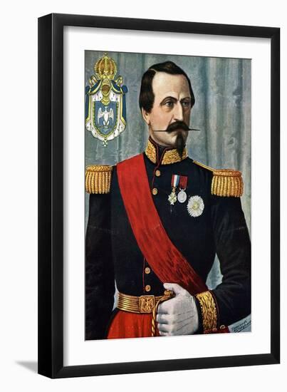 Portrait of Louis Napoleon Bonaparte Then Emperor Napoleon III (1808-1873) Illustration of Tancredi-Tancredi Scarpelli-Framed Giclee Print